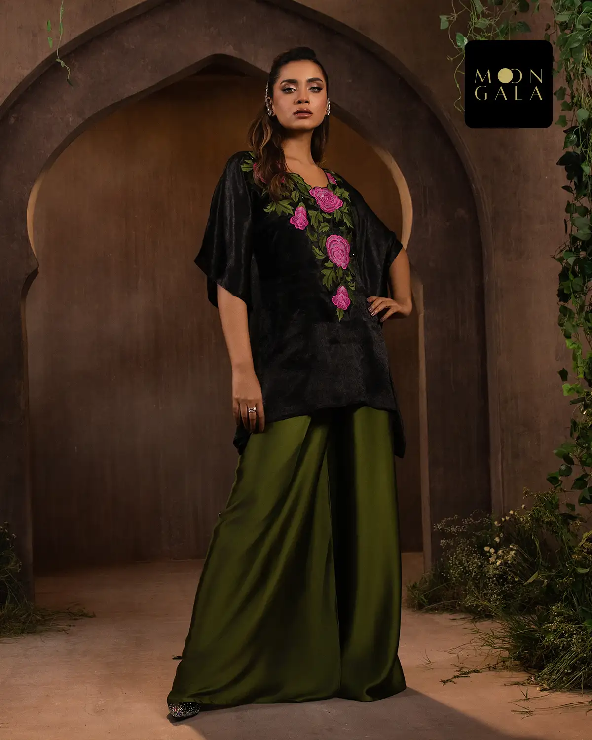 Blush Mink Rose Kaftan | ব্লাশ মিঙ্ক রোজ - Image 2